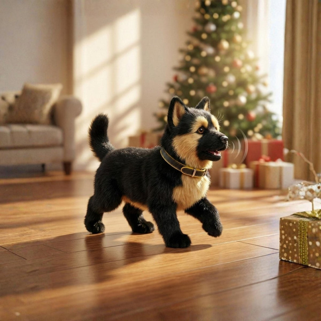 Interactive Robot Dog Toy with Walking Barking and Wagging German Shepherd Plush Puppy - Image 2