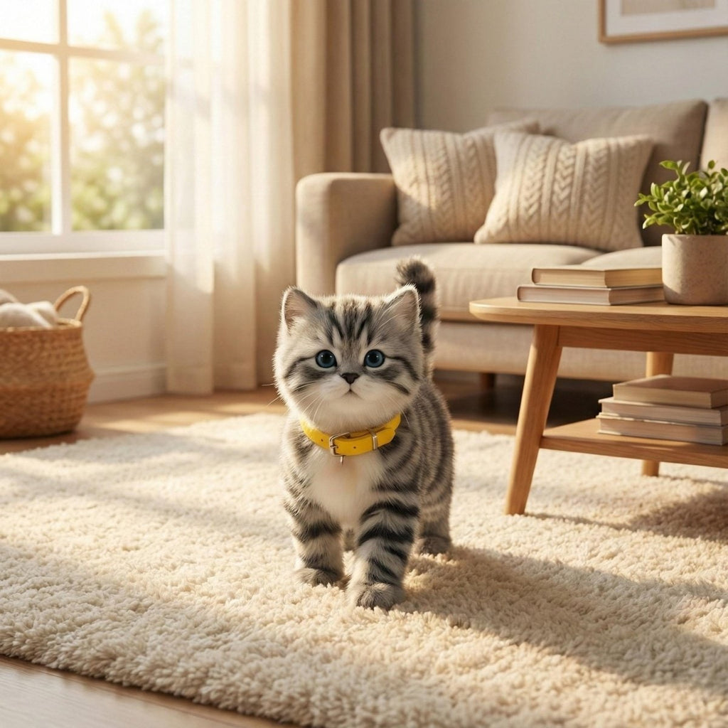 Interactive Toy Cat with Walking and Meowing Action Plush Grey Tabby Electronic Pet - Image 2