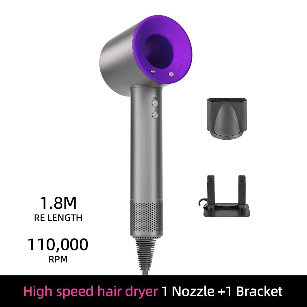 Ionic High Speed Hair Dryer with Magnetic and Wall Mount Diffuser - Image 1