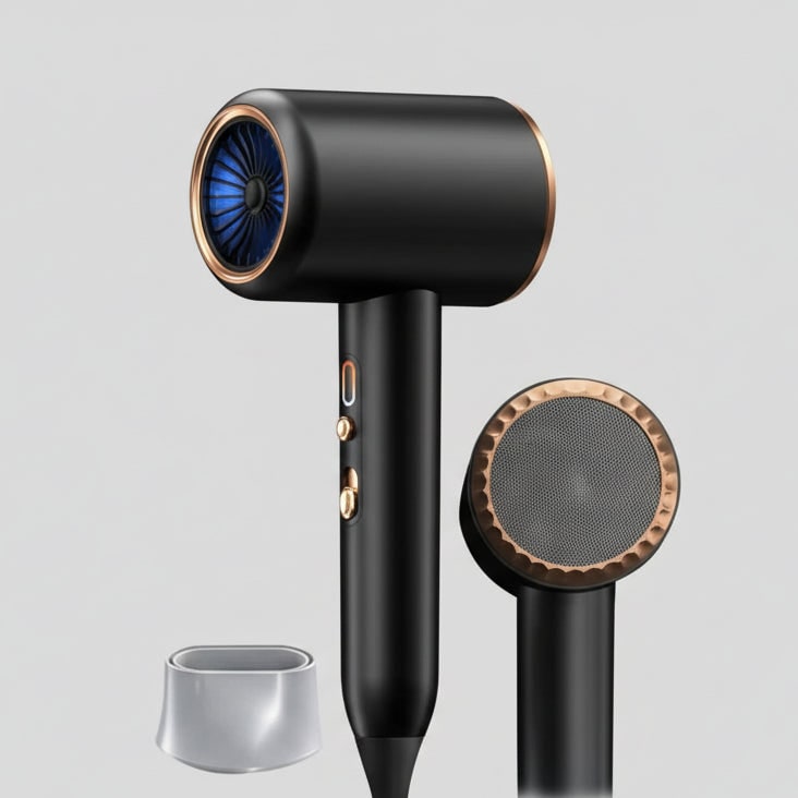 Ionic Professional Hair Dryer with Concentrator Nozzle and Fast Drying Diffuser - Image 4