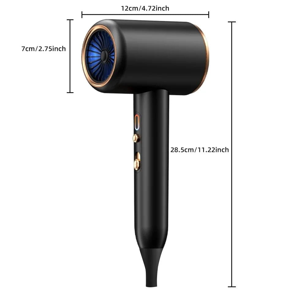 Ionic Professional Hair Dryer with Concentrator Nozzle and Fast Drying Diffuser - Image 7
