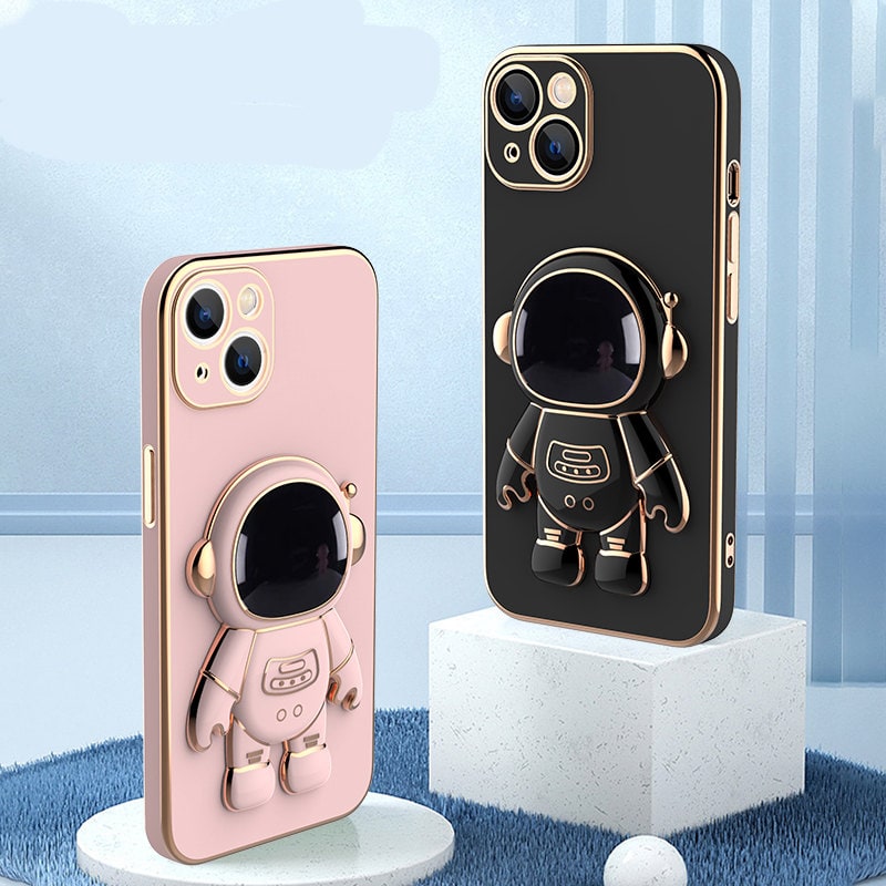 Iphone Case with Strap and Wallet 3D Astronaut Design with Kickstand Luxury - Image 2