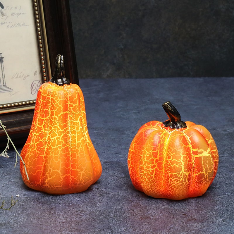 Jack O Lantern Pumpkin LED Lights with Battery Operated Mini Halloween Decorations - Image 1