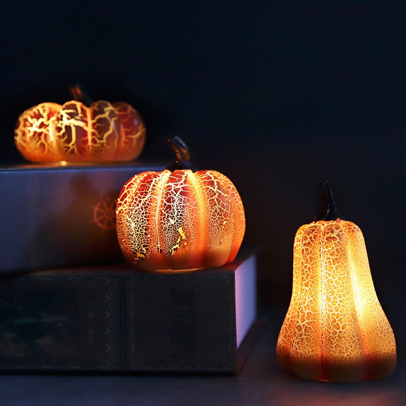Jack O Lantern Pumpkin LED Lights with Battery Operated Mini Halloween Decorations - Image 6