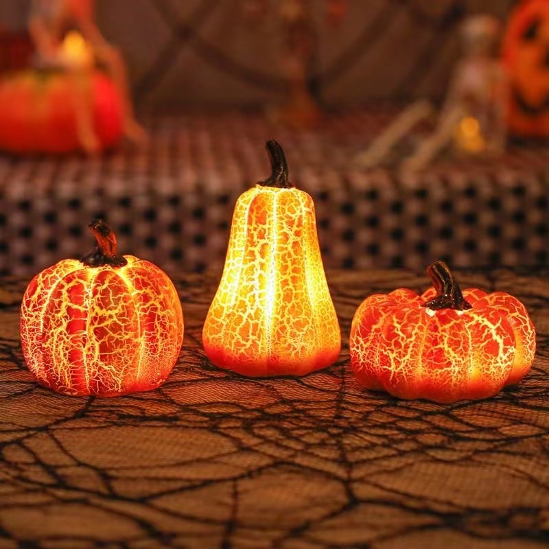 Jack O Lantern Pumpkin LED Lights with Battery Operated Mini Halloween Decorations - Image 9