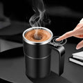 Keep Hot Coffee Self Stirring Travel Mug with Magnetic Mixer and Temperature Display Rechargeable - Image 1