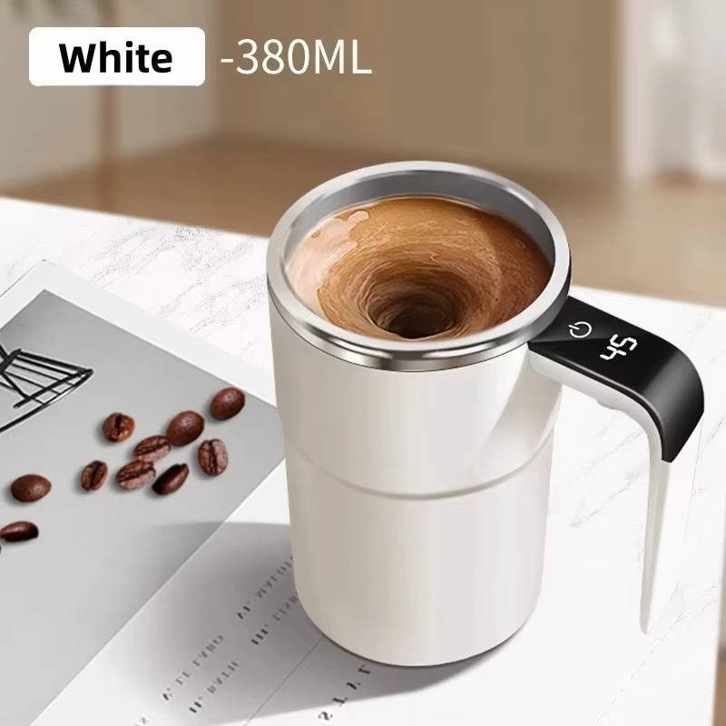 Keep Hot Coffee Self Stirring Travel Mug with Magnetic Mixer and Temperature Display Rechargeable - Image 13