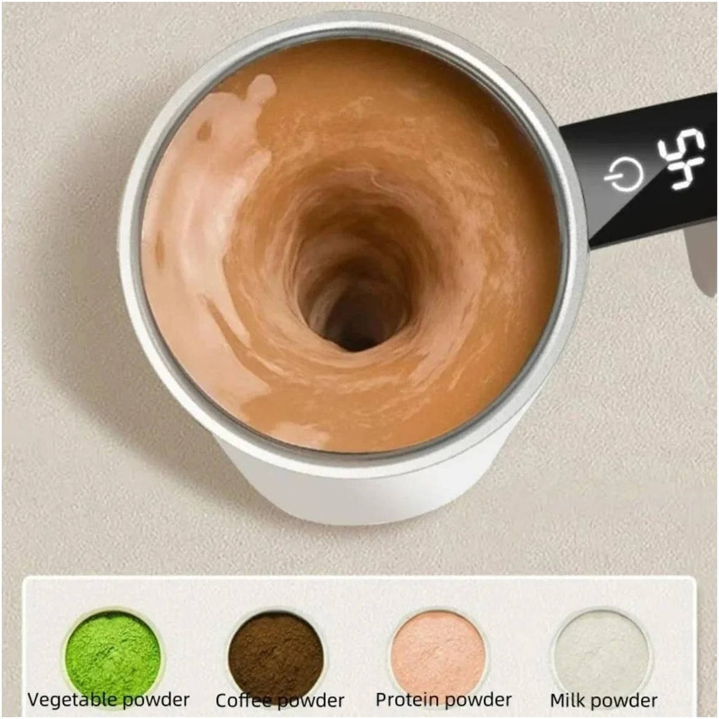 Keep Hot Coffee Self Stirring Travel Mug with Magnetic Mixer and Temperature Display Rechargeable - Image 6