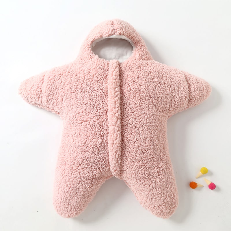 Kids' Baby Sleeping Bag Sleep Sack with Hood Starfish Shape Newborn Sherpa Fleece Infant Wool - Image 3