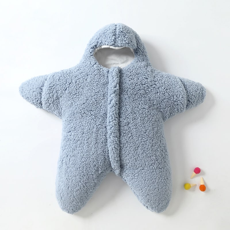 Kids' Baby Sleeping Bag Sleep Sack with Hood Starfish Shape Newborn Sherpa Fleece Infant Wool - Image 9