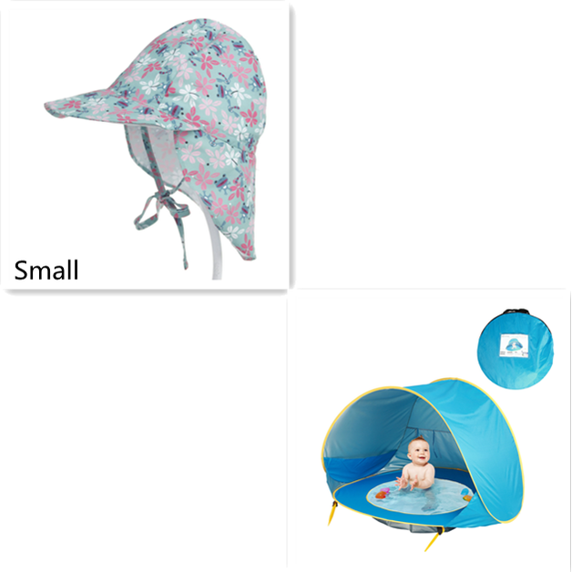Kids' Beach Tent with Pop Up Sun Shade for Waterproof Dome Shelter with Built-In Pool - Image 12