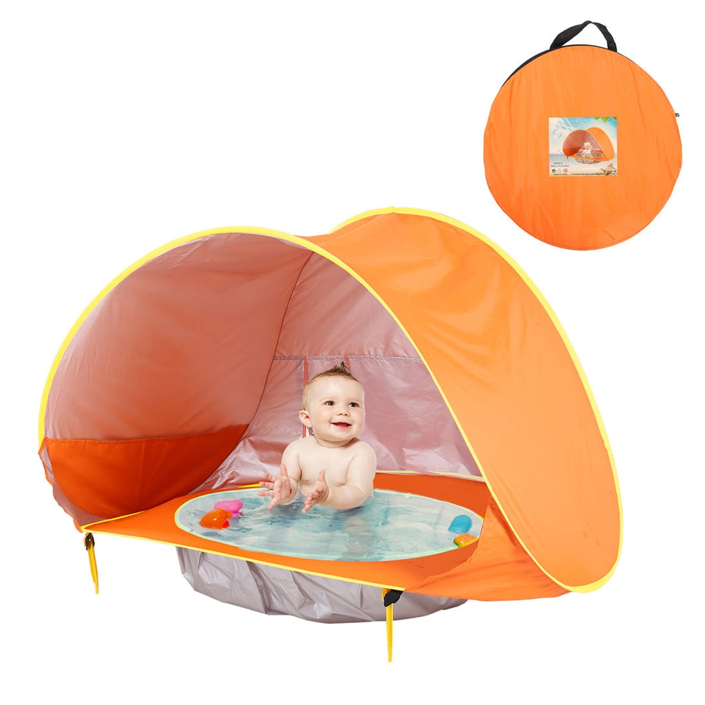 Kids' Beach Tent with Pop Up Sun Shade for Waterproof Dome Shelter with Built-In Pool - Image 13