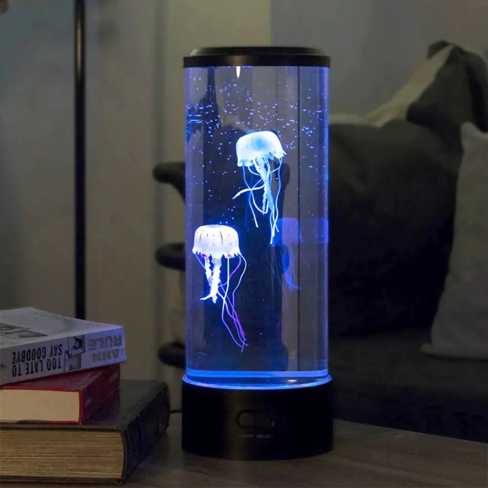 Kids' Color-Changing Jellyfish Lighting Lamp with LED Night Light and Flowing Tentacles Up - Image 2