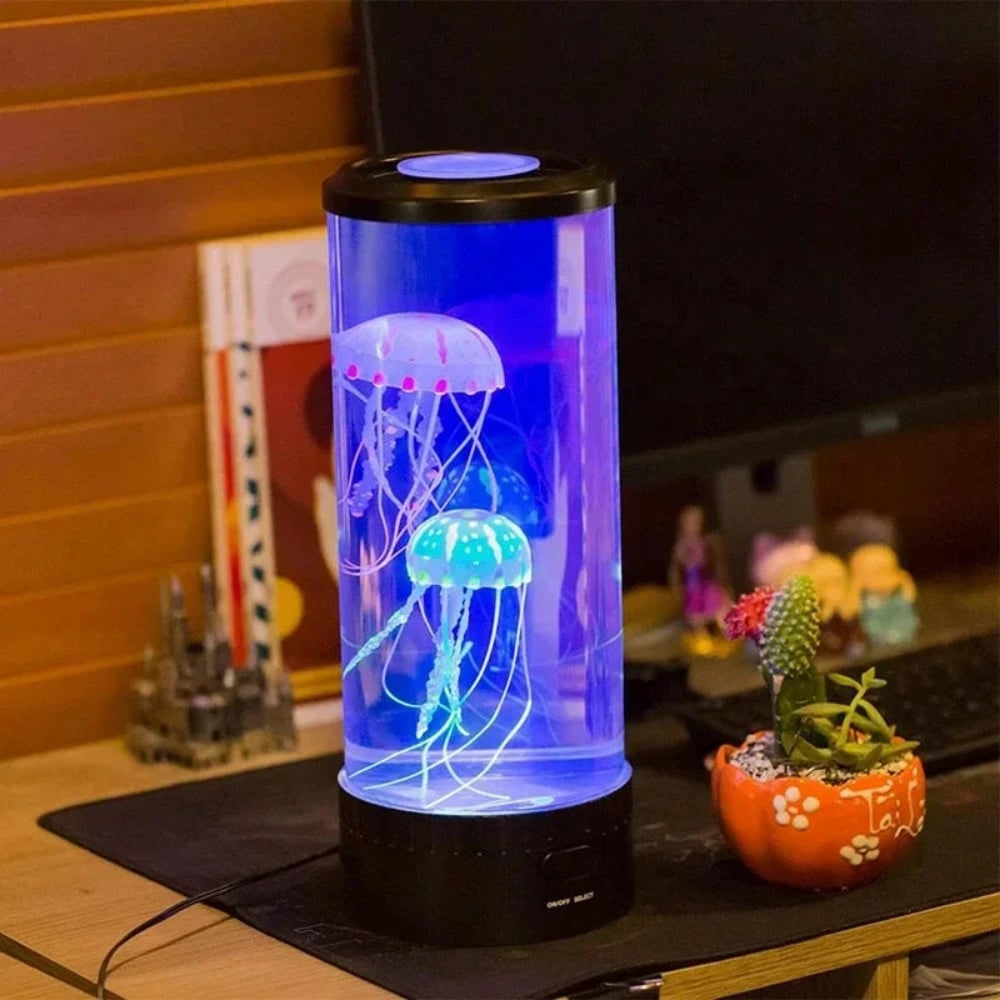 Kids' Color-Changing Jellyfish Lighting Lamp with LED Night Light and Flowing Tentacles Up - Image 3