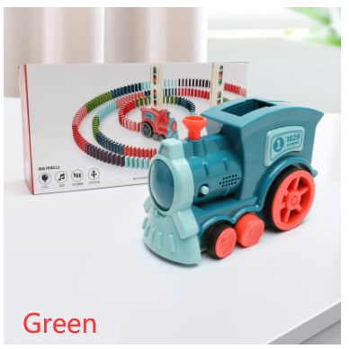 Kids' Domino Train Toy Game with Automatic Dispenser Electric Steam Locomotive Mexican Dominoes Set - Image 18