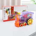 Kids' Domino Train Toy Game with Automatic Dispenser Electric Steam Locomotive Mexican Dominoes Set - Image 2