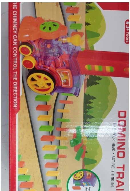 Kids' Domino Train Toy Game with Automatic Dispenser Electric Steam Locomotive Mexican Dominoes Set - Image 7