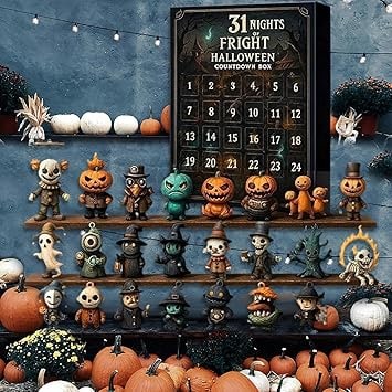 Kids' Halloween Advent Calendar Countdown with Spooky Miniature Figurines - Image 3