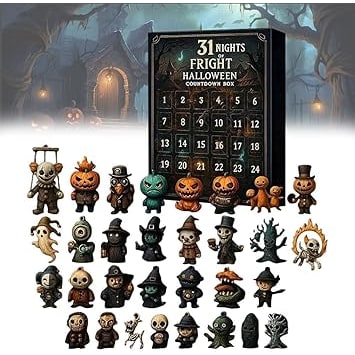 Kids' Halloween Advent Calendar Countdown with Spooky Miniature Figurines - Image 4