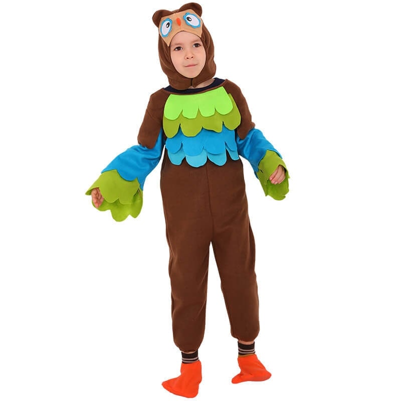 Kids' Halloween Animal Costume Plush Dinosaur Vampire Dress Up with Hood - Image 9