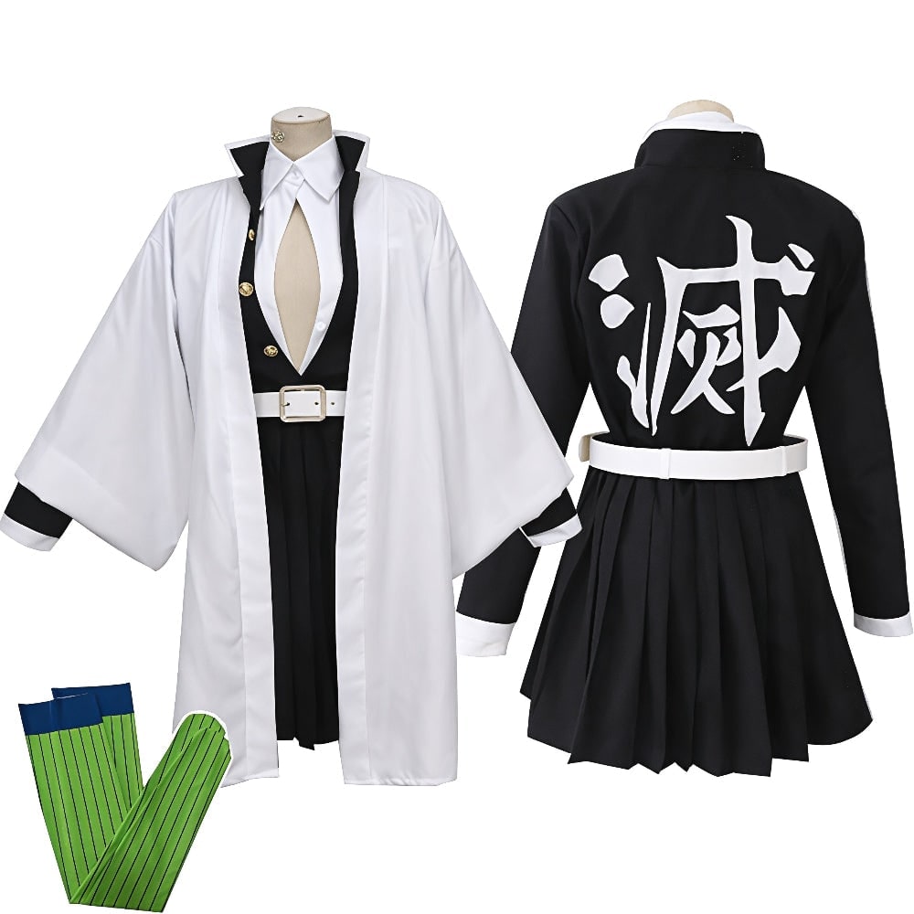 Kids' Halloween Anime Cosplay Costume and Outfit Set with Kimono Haori Jacket and Wide Leg Wraps - Image 13