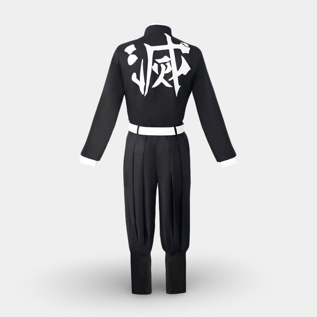Kids' Halloween Anime Cosplay Costume and Outfits with Flame Pattern Cape Jacket and Leg Wraps - Image 5