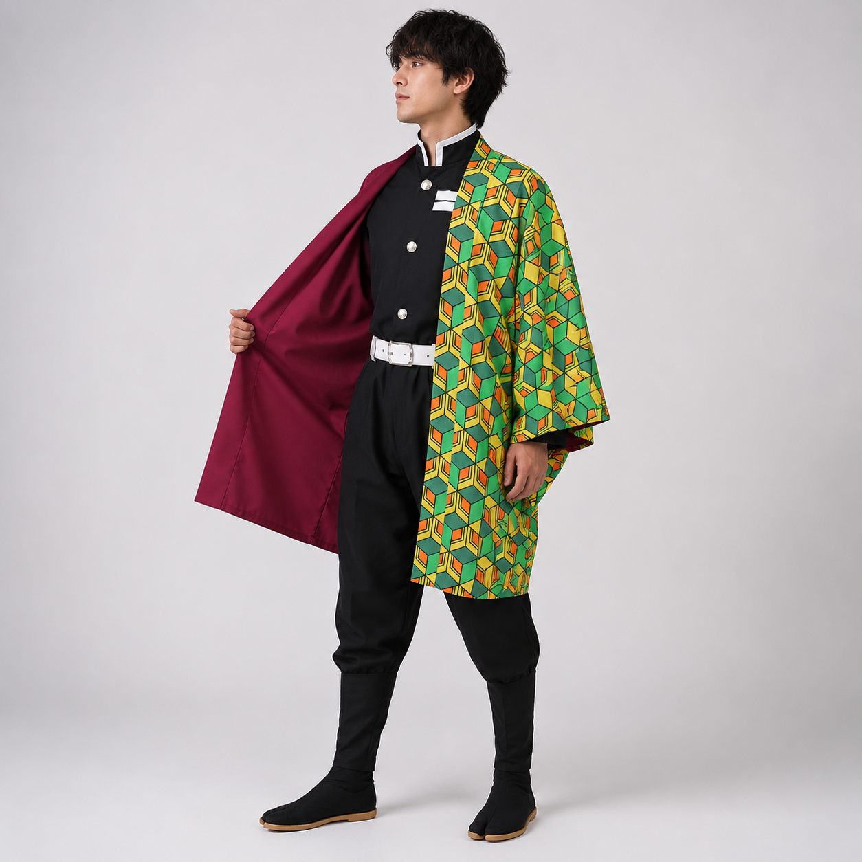 Kids' Halloween Anime Cosplay Costume with Haori Jacket and Character for Party - Image 2