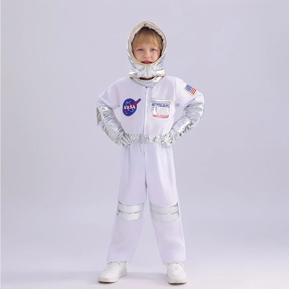 Kids' Halloween Astronaut Costume Suit Patches Full Jumpsuit for Space Explorer Party - Image 2