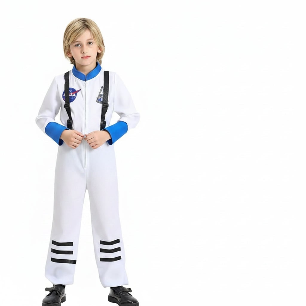 Kids' Halloween Astronaut Costume Suit Patches Full Jumpsuit for Space Explorer Party - Image 7