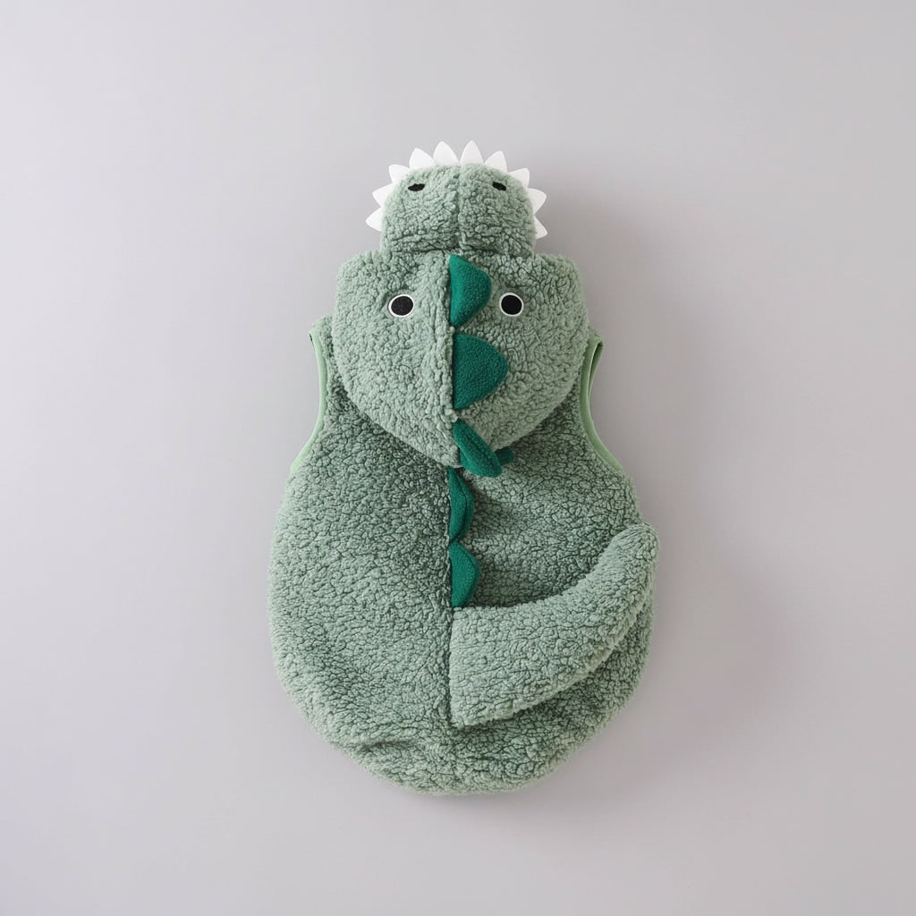Kids' Halloween Baby Dinosaur Costume Hooded Romper with Spikes and Tail for Toddler T-Rex - Image 3