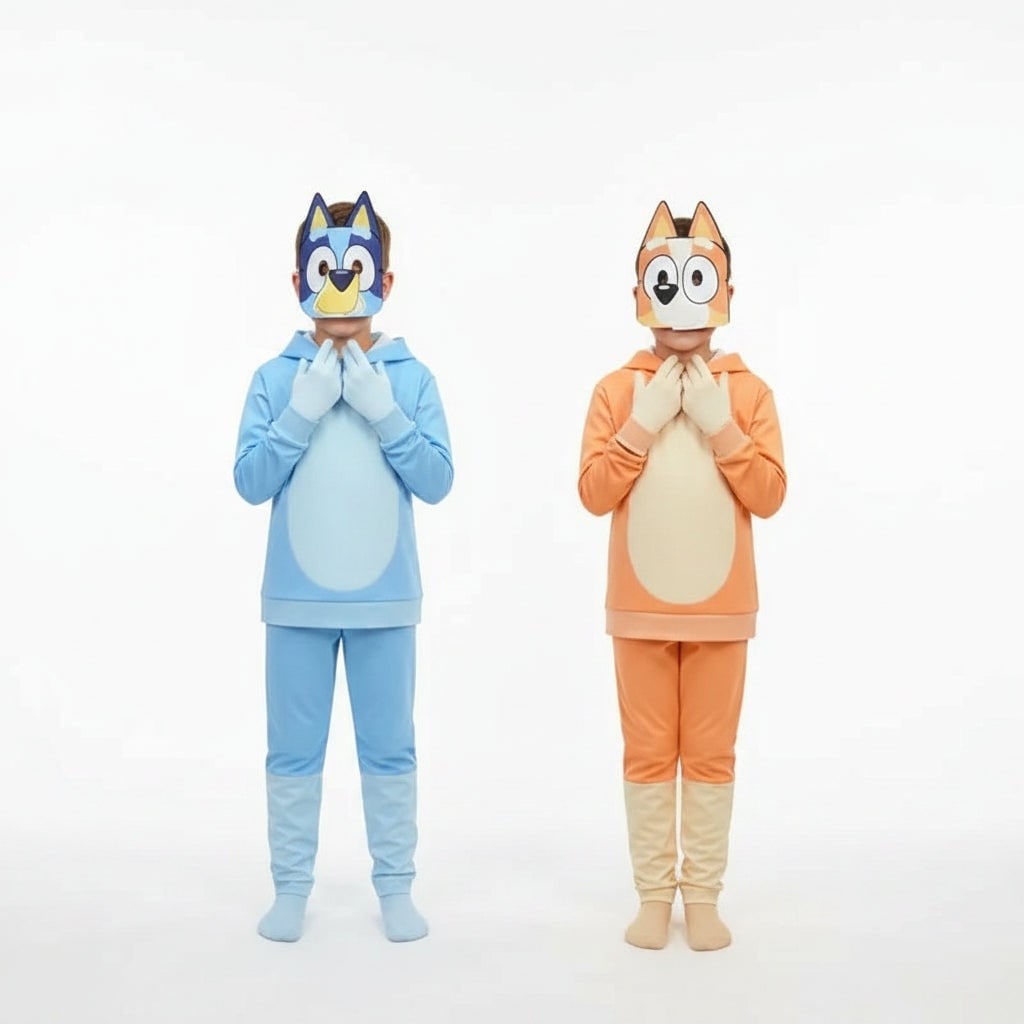 Kids' Halloween Character Costume with Mask Hoodie and Pants Set for Dress Up Party - Image 10