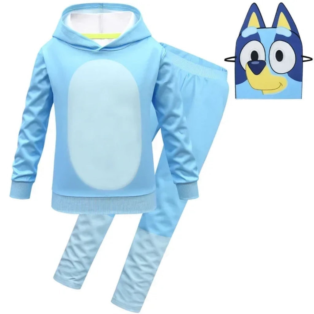 Kids' Halloween Character Costume with Mask Hoodie and Pants Set for Dress Up Party - Image 2