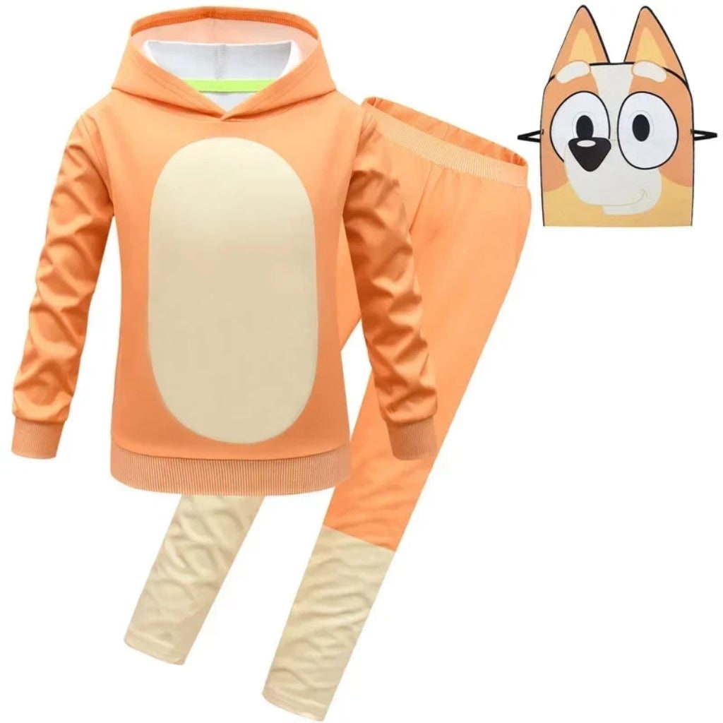 Kids' Halloween Character Costume with Mask Hoodie and Pants Set for Dress Up Party - Image 8