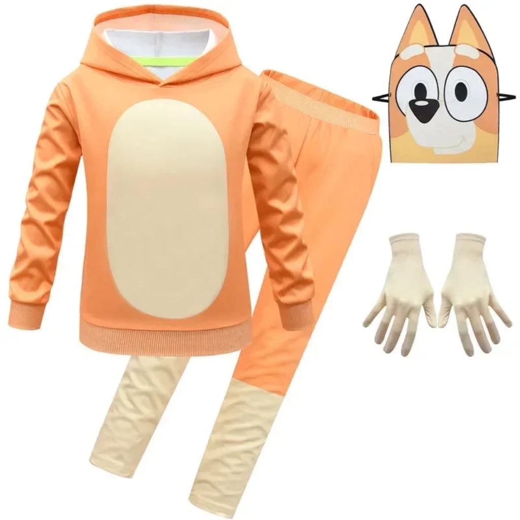 Kids' Halloween Character Costume with Mask Hoodie and Pants Set for Dress Up Party - Image 9