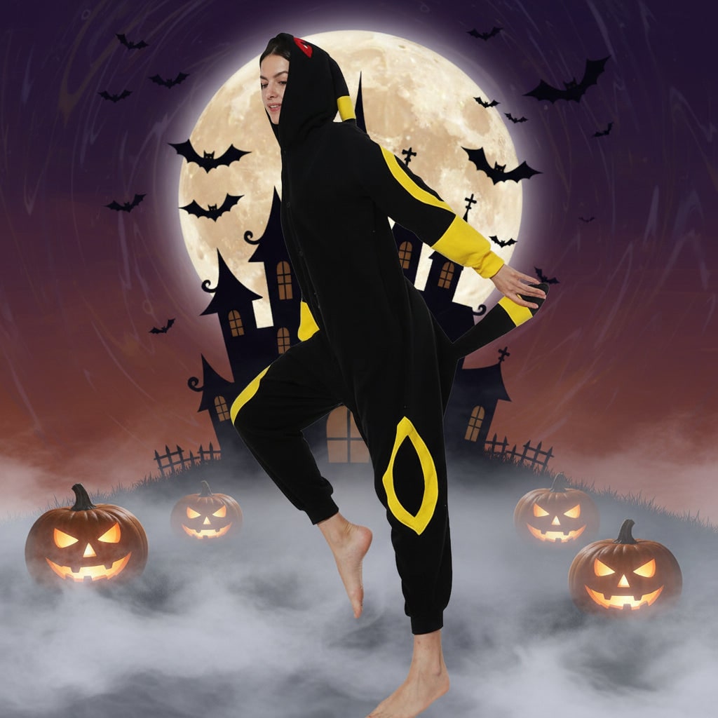 Kids' Halloween Christmas Onesie Pajamas with Character Hood and Fleece for Xmas Party - Image 3