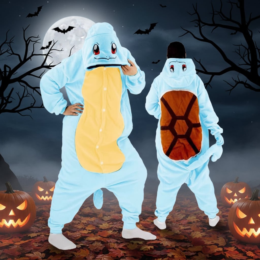 Kids' Halloween Christmas Onesie Pajamas with Character Hood and Fleece for Xmas Party - Image 6