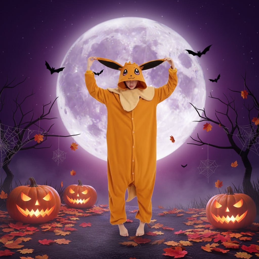 Kids' Halloween Christmas Onesie Pajamas with Character Hood and Fleece for Xmas Party - Image 9