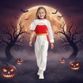 Kids' Halloween Cosplay Costume Jumpsuit with Asymmetrical Sleeves Gold Wrist Cuff Blonde - Image 1