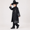 Kids' Halloween Cosplay Costume Korean Traditional Hanbok with Hat Accessories and Silver Chain Details - Image 1