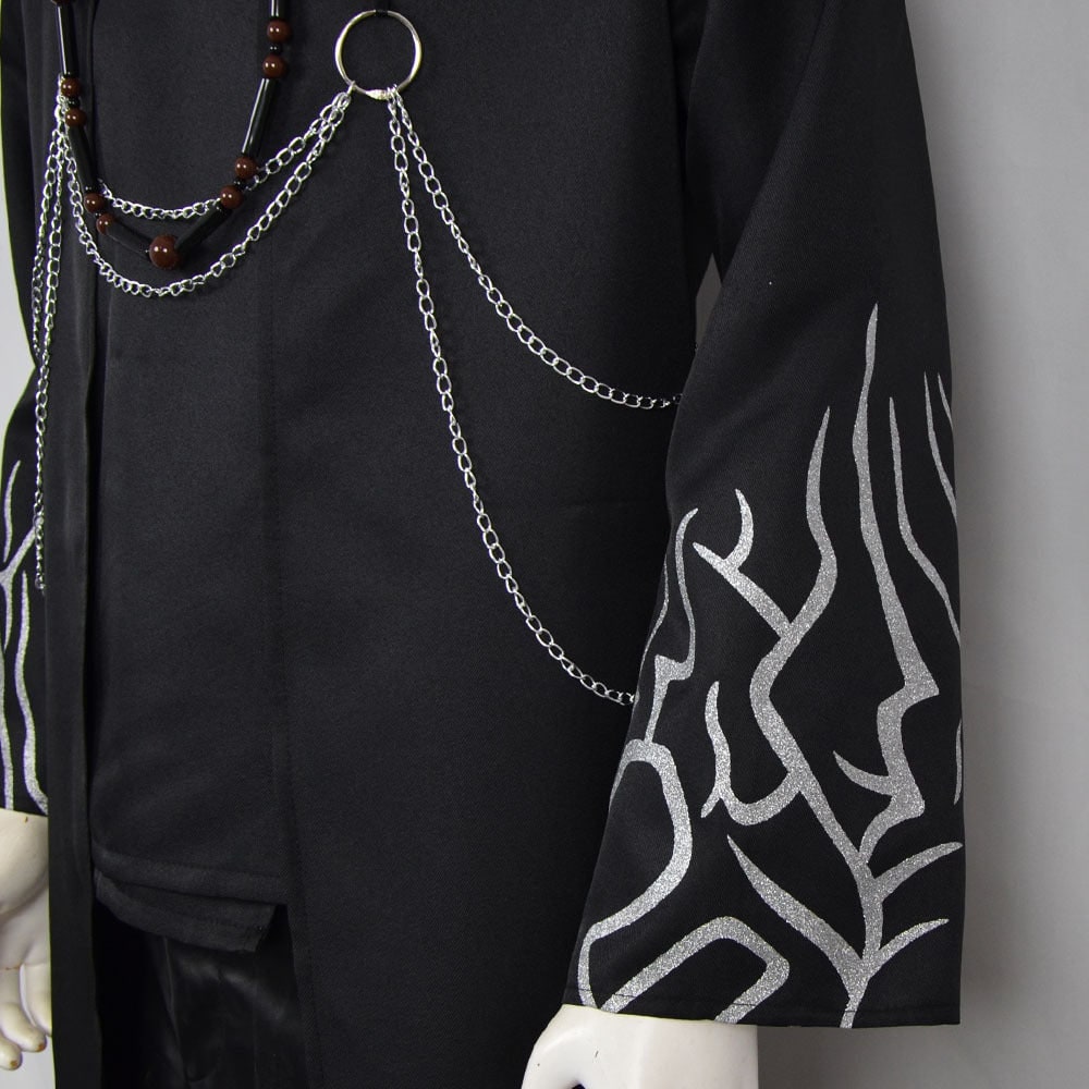 Kids' Halloween Cosplay Costume Korean Traditional Hanbok with Hat Accessories and Silver Chain Details - Image 3