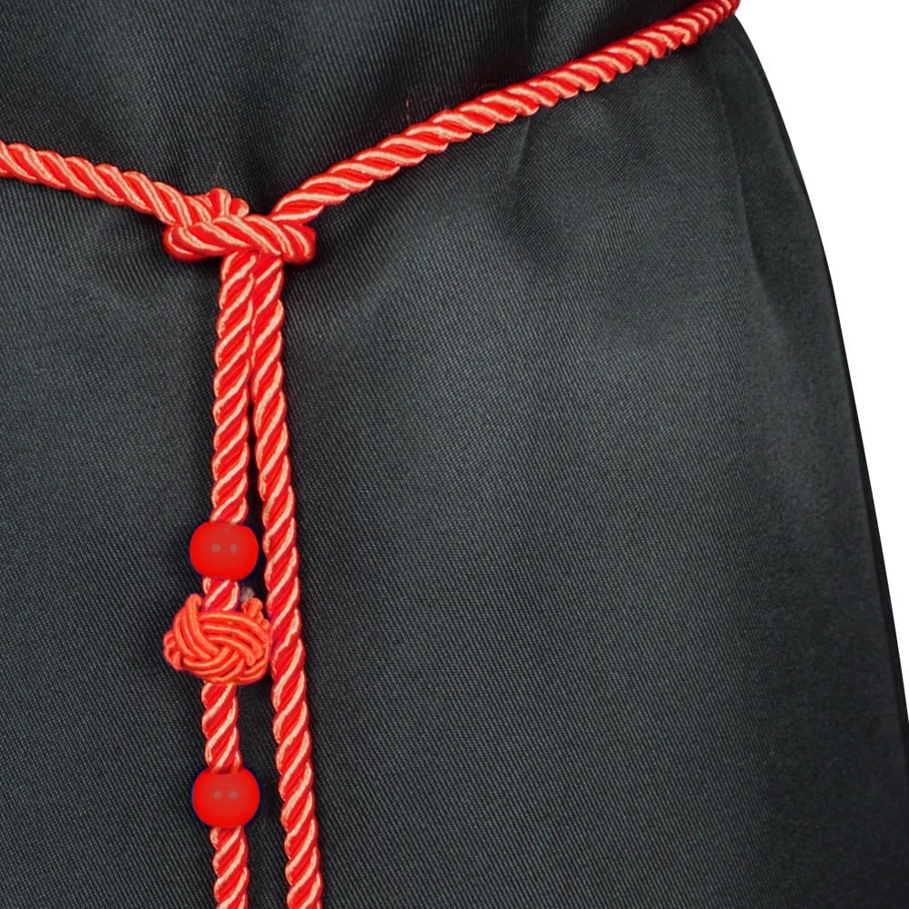 Kids' Halloween Cosplay Costume Korean Traditional Hanbok with Hat Accessories and Silver Chain Details - Image 7