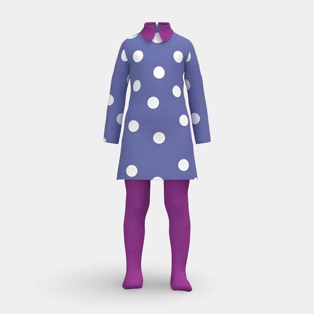 Kids' Halloween Cosplay Costume Polka Dot Dress with and Tights for Party and Themed Events - Image 3