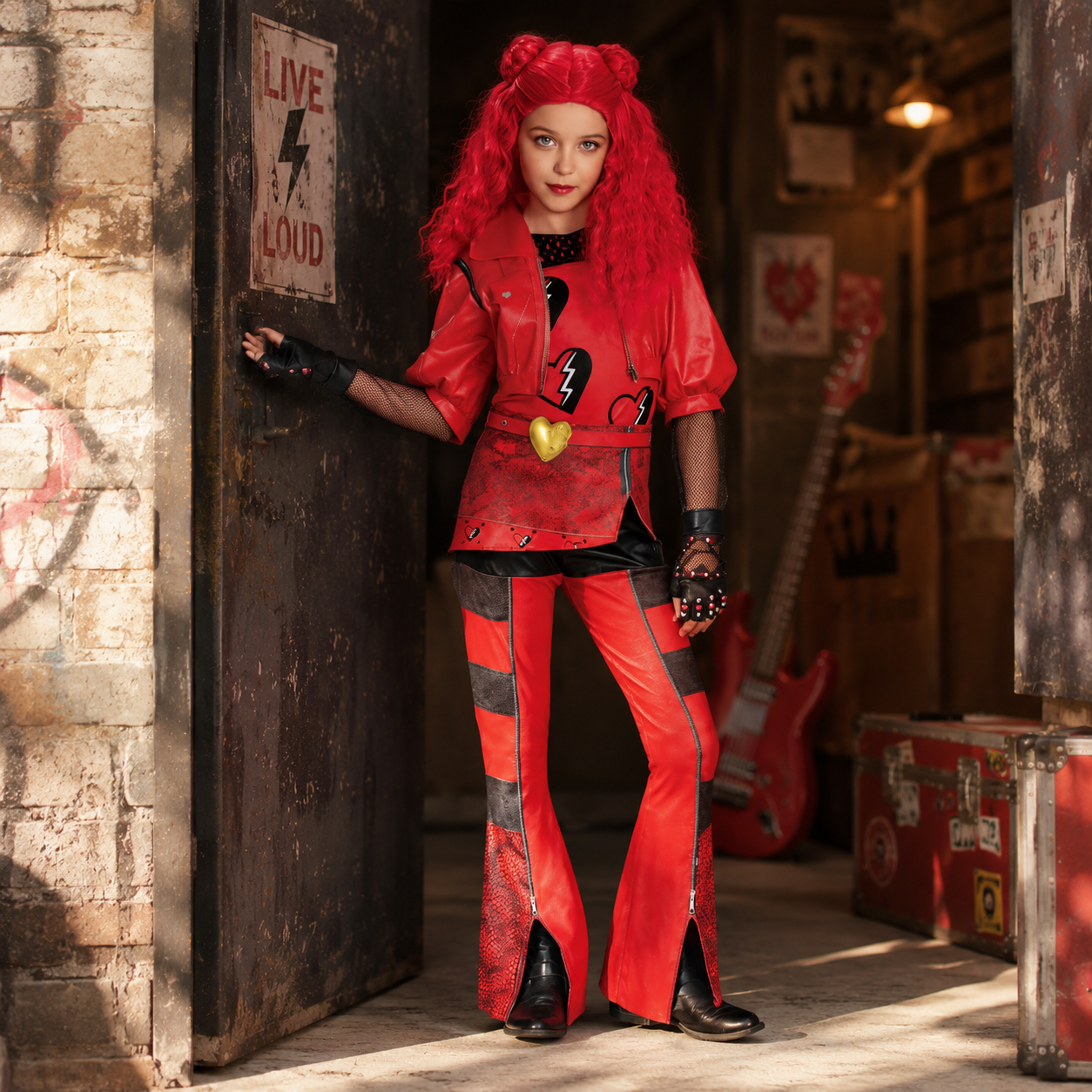Kids' Halloween Cosplay Costume with Jacket and Accessories for Party and Dress-Up - Image 1