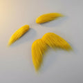 Kids' Halloween Costume Mustache and Fake Beard with Self Adhesive Eyebrows Set Bushy Yellow - Image 1