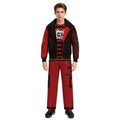 Kids' Halloween Costume Vampire Cosplay Set with High Collar Jacket and Striped Tee - Image 1