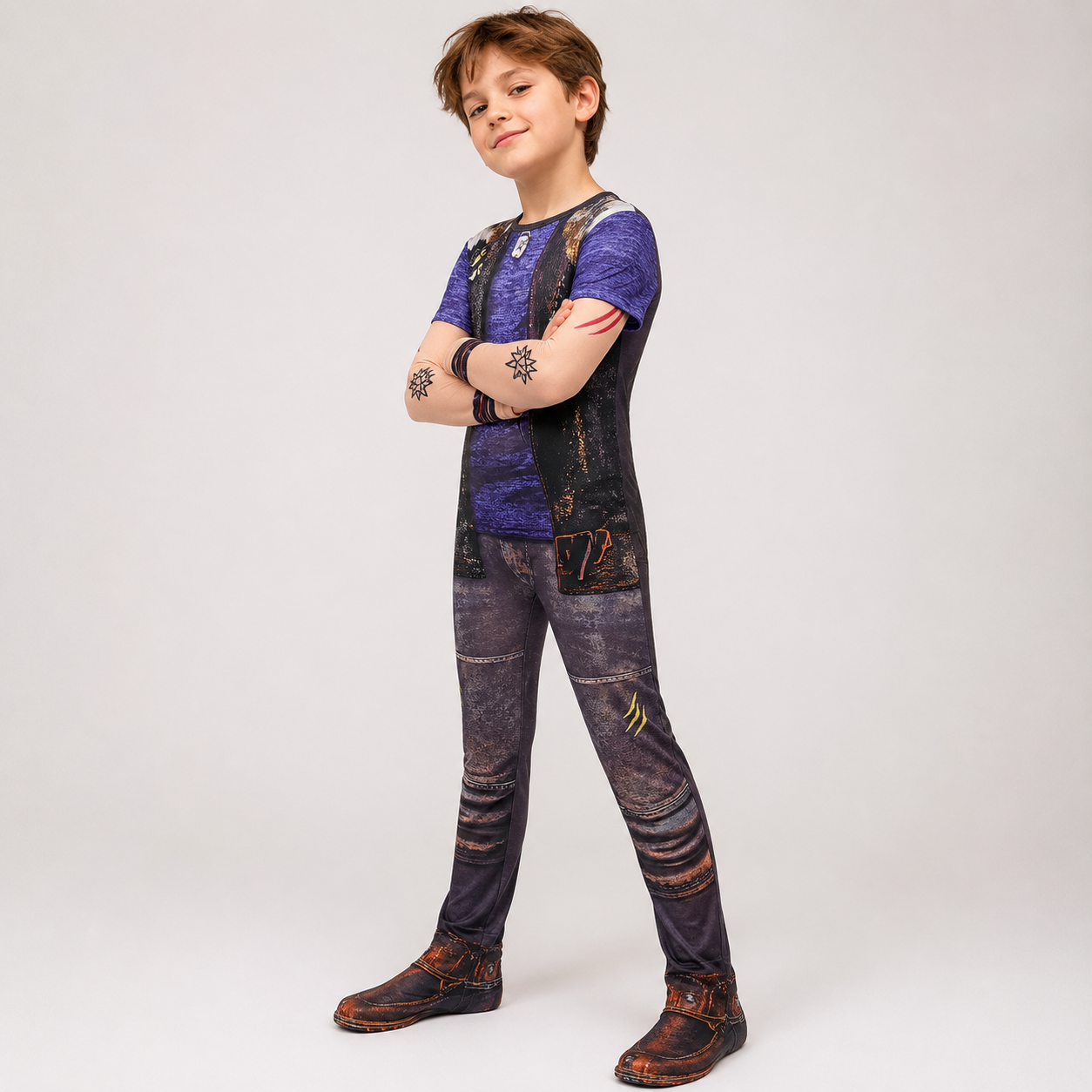 Kids' Halloween Costume Witch Character and Zip-Up with Printed Design Funny - Image 1