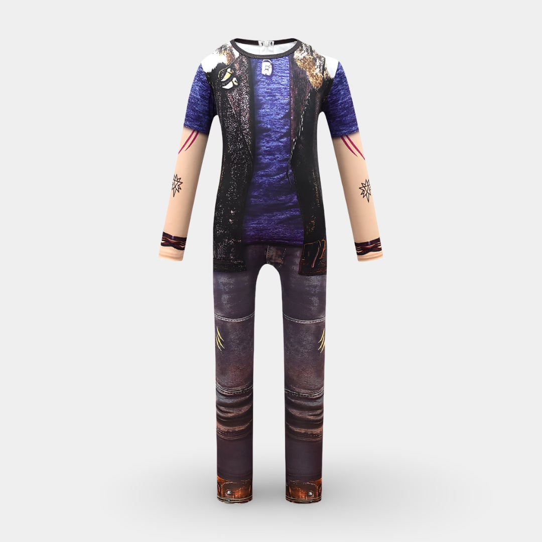 Kids' Halloween Costume Witch Character and Zip-Up with Printed Design Funny - Image 2