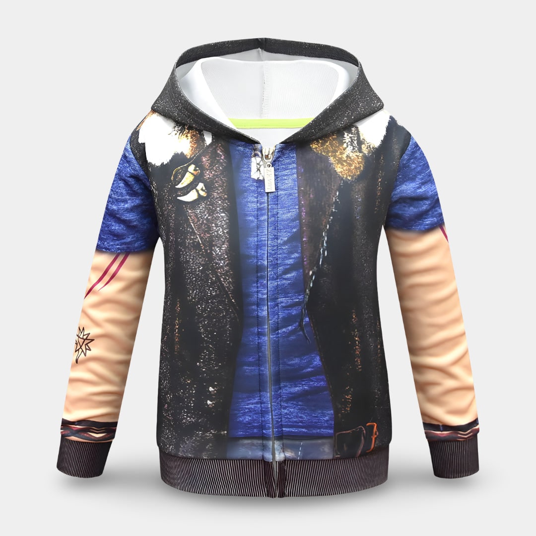 Kids' Halloween Costume Witch Character and Zip-Up with Printed Design Funny - Image 5