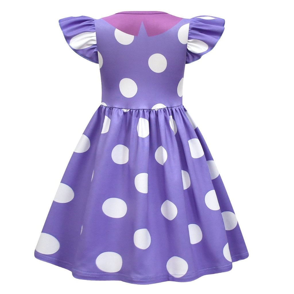 Kids' Halloween Costumes for Princess Dress with Polka Dot Pattern Flutter Sleeves - Image 4