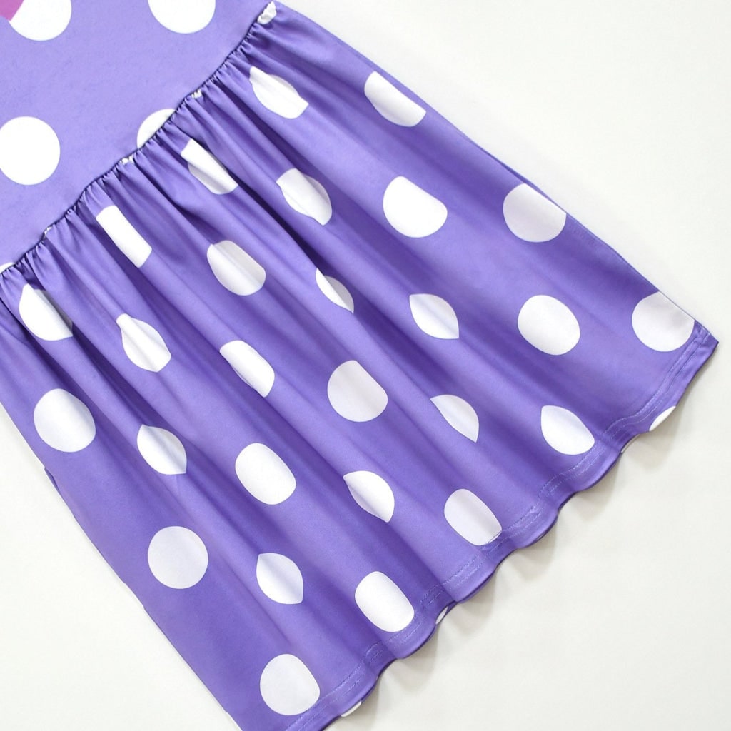 Kids' Halloween Costumes for Princess Dress with Polka Dot Pattern Flutter Sleeves - Image 6